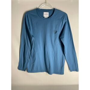 Inimigo Blue Heart Embroidered Organic Cotton Long Sleeve T-shirt Men's Medium